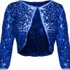 Overig Bolero Pailletten Diva Blauw -Kostuum Winkel bolero pailletten diva blauw