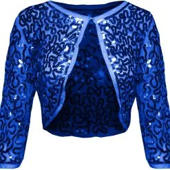 Overig Bolero Pailletten Diva Blauw