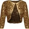 Overig Bolero Pailletten Diva Goud -Kostuum Winkel bolero pailletten diva goud