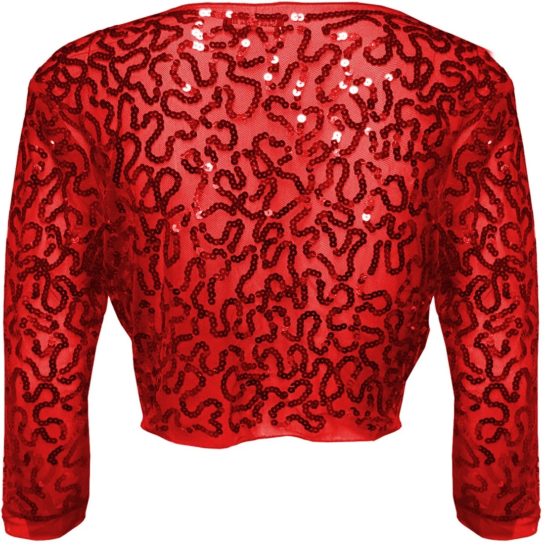 Overig Bolero Pailletten Diva Rood 4 Overig Bolero Pailletten Diva Rood - Afbeelding 2