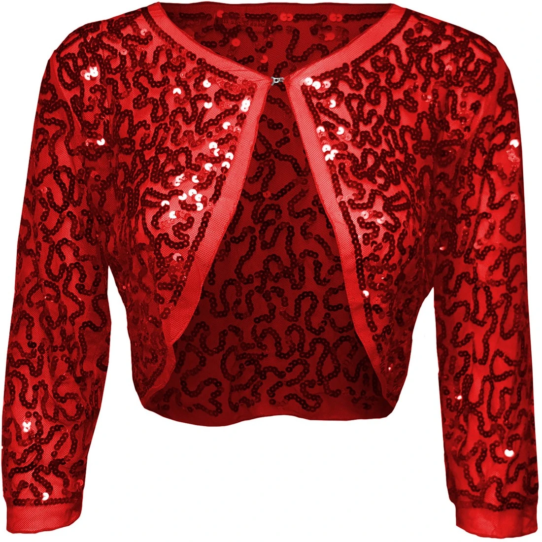 Overig Bolero Pailletten Diva Rood 3 Overig Bolero Pailletten Diva Rood