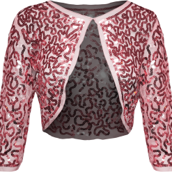 Overig Bolero Pailletten Diva Roze