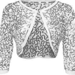 Overig Bolero Pailletten Diva Zilver