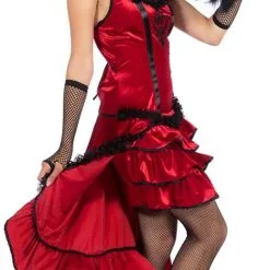 Overig Cancan Jurk Saloon Dame Kitty Luxe -Kostuum Winkel cancan jurk saloon dame kitty luxe zijkant 2