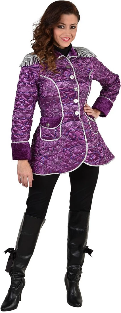 Overig Carnavalsjas Gestept Paars Luxe Voor Dames 6 Overig Carnavalsjas Gestept Paars Luxe Voor Dames - Afbeelding 4