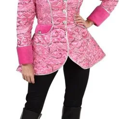 Overig Carnavalsjas Gestept Pink Luxe Voor Dames -Kostuum Winkel carnavalsjas gestept pink luxe voor dames 3