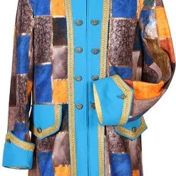 Overig Carnavalsjas Patchwork Blauw Voor Heren