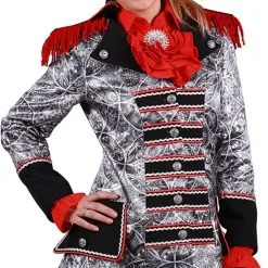 Voorpagina -Kostuum Winkel carnavalsjas sparkle zilver zwart voor dames 2