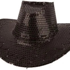 Overig Cowboyhoed Pailletten Glitter Zwart