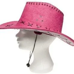 Overig Cowboyhoed Suede Pink 8 Overig Cowboyhoed Suede Pink -Kostuum Winkel cowboyhoed suede pink 3