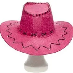 Overig Cowboyhoed Suede Pink 9 Overig Cowboyhoed Suede Pink -Kostuum Winkel cowboyhoed suede pink achterkant