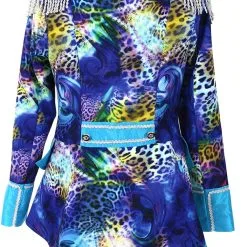 Overig Dames Blazer Blue Panther Luxe -Kostuum Winkel dames blazer blue panther luxe achterkant