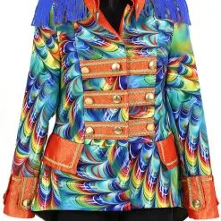 Overig Dames Blazer Orange Rainbow Feathers -Kostuum Winkel dames blazer orange rainbow feathers 1