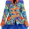 Overig Dames Blazer Orange Rainbow Feathers -Kostuum Winkel dames blazer orange rainbow feathers