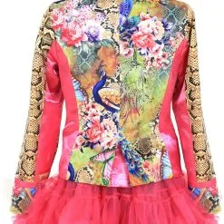 Overig Dames Blazer Pink Snake -Kostuum Winkel dames blazer pink snake achterkant 2