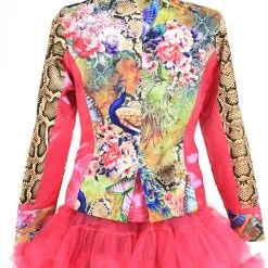 Overig Dames Blazer Pink Snake -Kostuum Winkel dames blazer pink snake achterkant