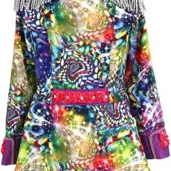 Overig Dames Blazer Purple Holographic Diamonds -Kostuum Winkel dames blazer purple holographic diamonds achterkant