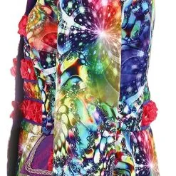 Overig Dames Blazer Purple Holographic Diamonds -Kostuum Winkel dames blazer purple holographic diamonds zijkant