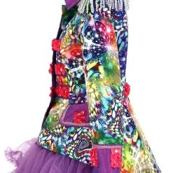 Overig Dames Blazer Purple Holographic Diamonds -Kostuum Winkel dames blazer purple holographic diamonds zijkant met petticoat
