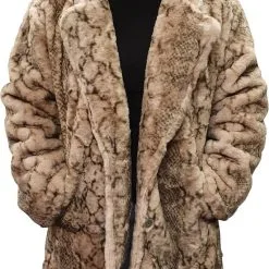 Overig Dames Bontjas Snake Beige