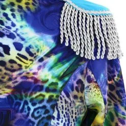 Overig Dames Carnavalsjas Blue Panther Lang Luxe -Kostuum Winkel dames carnavalsjas blue panther lang luxe detail 2