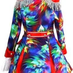 Overig Dames Carnavalsjas Colorful Leaves Lang Luxe 8 Overig Dames Carnavalsjas Colorful Leaves Lang Luxe -Kostuum Winkel dames carnavalsjas colorful leaves lang luxe achterkant