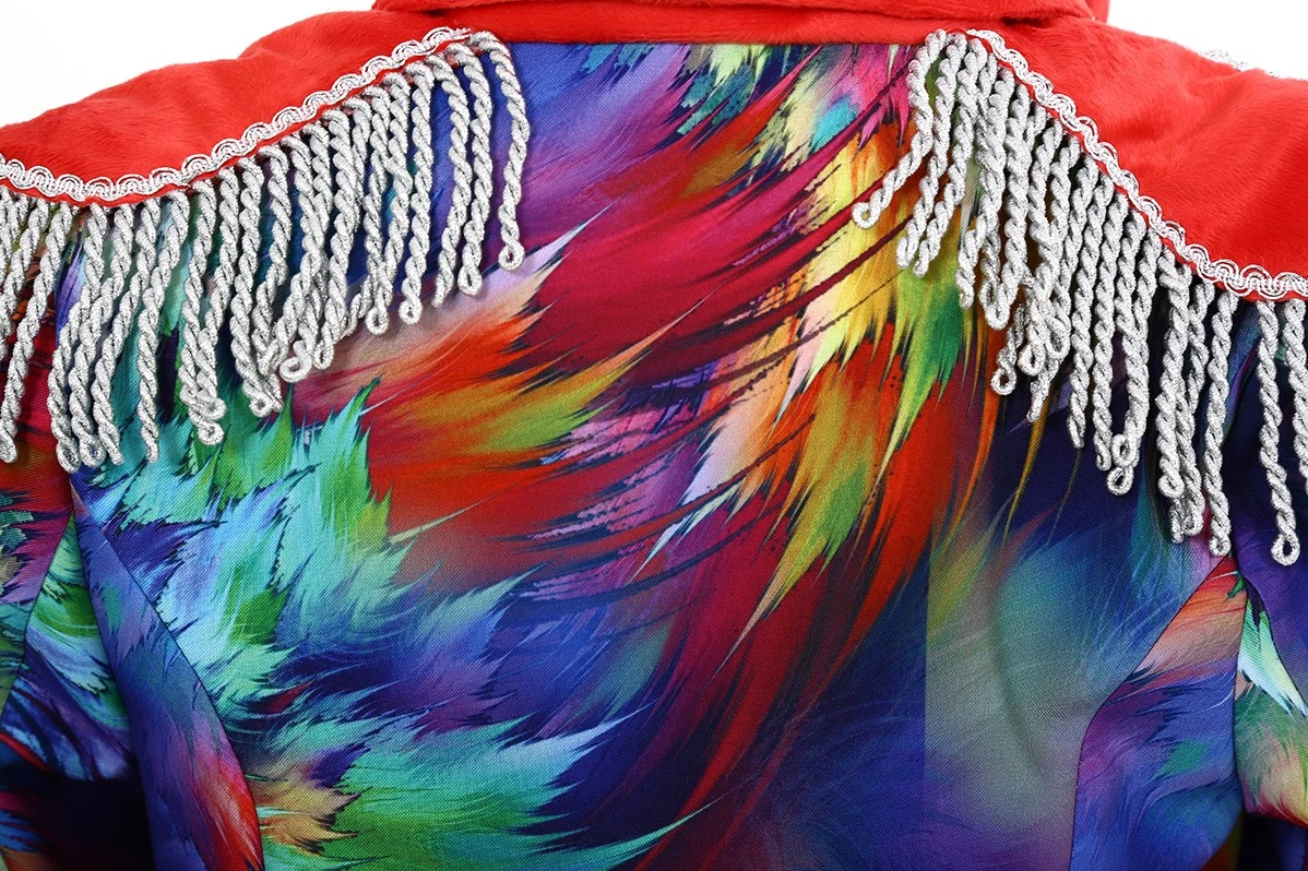 Overig Dames Carnavalsjas Colorful Leaves Lang Luxe 6 Overig Dames Carnavalsjas Colorful Leaves Lang Luxe - Afbeelding 4