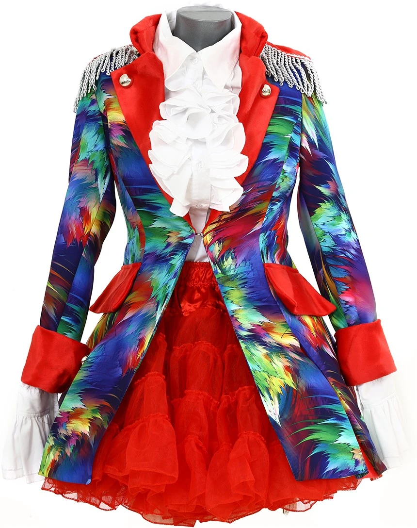 Overig Dames Carnavalsjas Colorful Leaves Lang Luxe