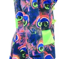 Overig Dames Carnavalsjas Neon Pauw -Kostuum Winkel dames carnavalsjas neon pauw zijkant