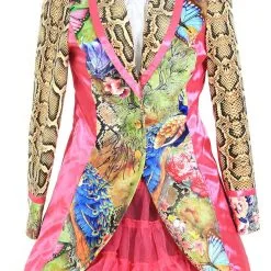 Overig Dames Carnavalsjas Pink Snake Lang