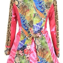 Overig Dames Carnavalsjas Pink Snake Lang -Kostuum Winkel dames carnavalsjas pink snake lang achterkant