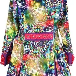 Overig Dames Carnavalsjas Purple Holographic Diamonds -Kostuum Winkel dames carnavalsjas purple holographic diamonds achterkant