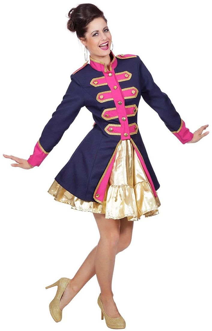 Overig Dames Carnavalsjas Uniform Donkerblauw/Fuchsia 3 Overig Dames Carnavalsjas Uniform Donkerblauw/Fuchsia