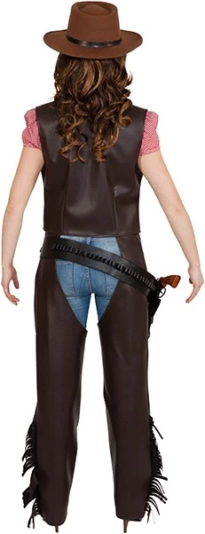 Overig Dames Cowboy Chaps Bruin Luxe 4 Overig Dames Cowboy Chaps Bruin Luxe - Afbeelding 2