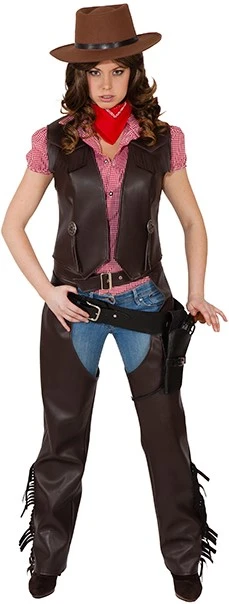 Overig Dames Cowboy Chaps Bruin Luxe 3 Overig Dames Cowboy Chaps Bruin Luxe