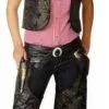 Overig Dames Cowboy Chaps Zwart -Kostuum Winkel dames cowboy chaps zwart