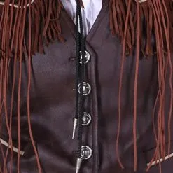 Overig Dames Cowboyvest Bruin Luxe -Kostuum Winkel dames cowboyvest bruin luxe 3