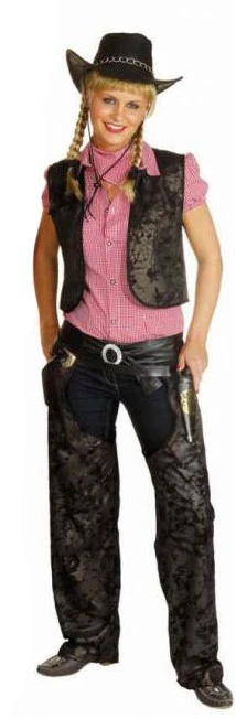 Overig Dames Cowboyvest Zwart 3 Overig Dames Cowboyvest Zwart