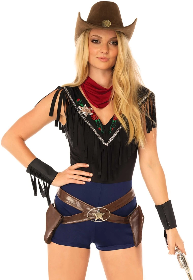 LEG AVENUE Dames Cowgirl Kostuum Wild West Sheriff 4 LEG AVENUE Dames Cowgirl Kostuum Wild West Sheriff - Afbeelding 2