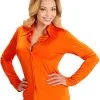Overig Dames Disco Blouse Seventies Oranje -Kostuum Winkel dames disco blouse seventies oranje