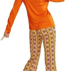 Overig Dames Disco Blouse Seventies Oranje -Kostuum Winkel dames disco blouse seventies oranje achterkant