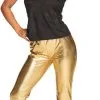 Overig Dames Discobroek Goud Met Wijde Pijpen