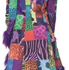 Overig Dames Jas Patchwork Afrika Met Pluche -Kostuum Winkel dames jas patchwork afrika met pluche 2
