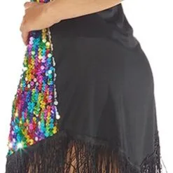 Overig Dames Jurkje Pailletten Multi -Kostuum Winkel dames jurkje pailletten multi zijkant