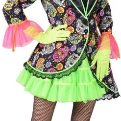 Overig Dames Slipjas Mexican Skull Zwart-Day Of The Dead -Kostuum Winkel dames slipjas mexican skull zwart day of the dead 4