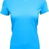 Overig Dames T-Shirt V-Hals Turquoise (Slim Fit) -Kostuum Winkel dames t shirt v hals turquoise slim fit