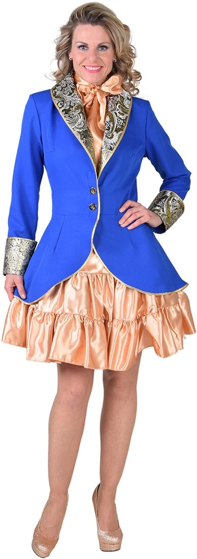 Overig Damesjas Blauw Met Brokaat 4 Overig Damesjas Blauw Met Brokaat - Afbeelding 2