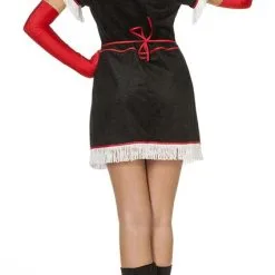 Overig Damesjurkje Cowgirl Zwart/Rood -Kostuum Winkel damesjurkje cowgirl zwart rood 3