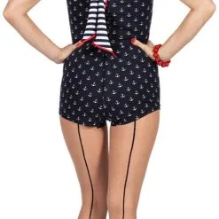 Overig Dameskostuum Rockabilly Pin-Up - Jaren 50 -Kostuum Winkel dameskostuum rockabilly pin up jaren 50 achterkant