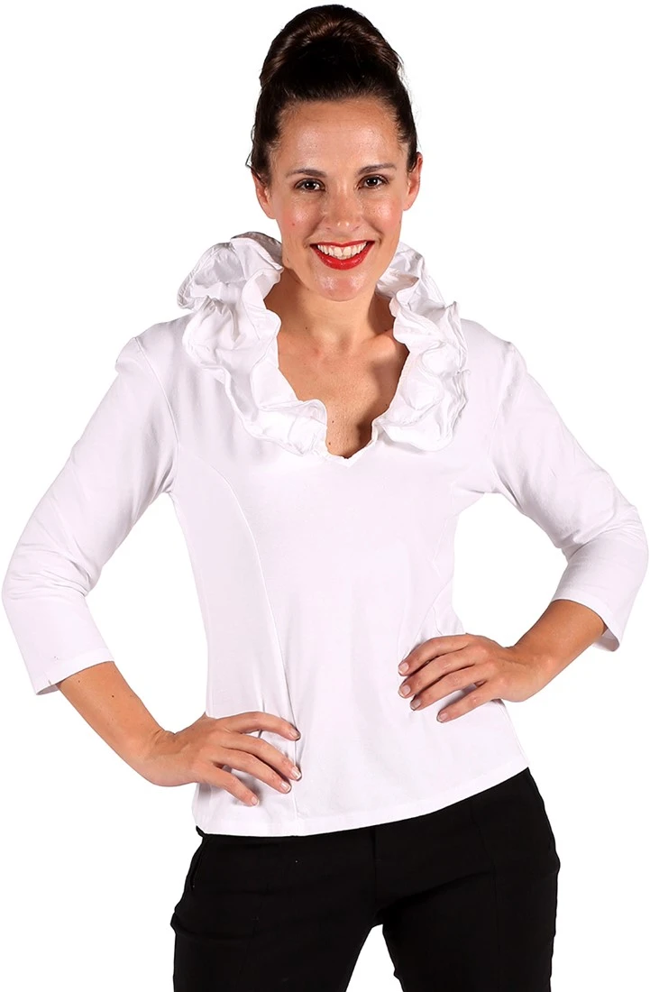 Overig Damesshirt Met Modelleerbare Kraag Wit 4 Overig Damesshirt Met Modelleerbare Kraag Wit - Afbeelding 2